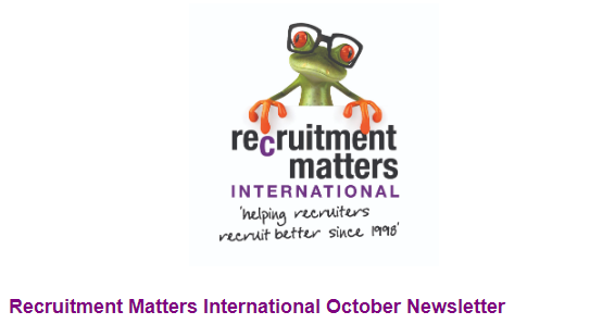Recruitment Matters International Newsletter: October 2022